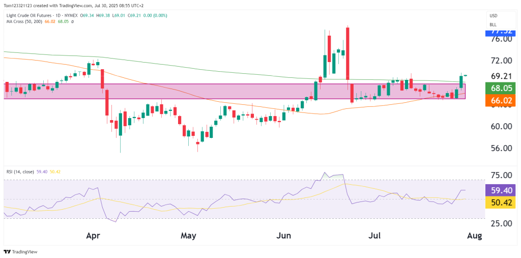 Crude Oil Daily Chart Technical Analysis