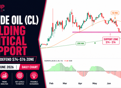 CL holding support technical analysis funded trader program