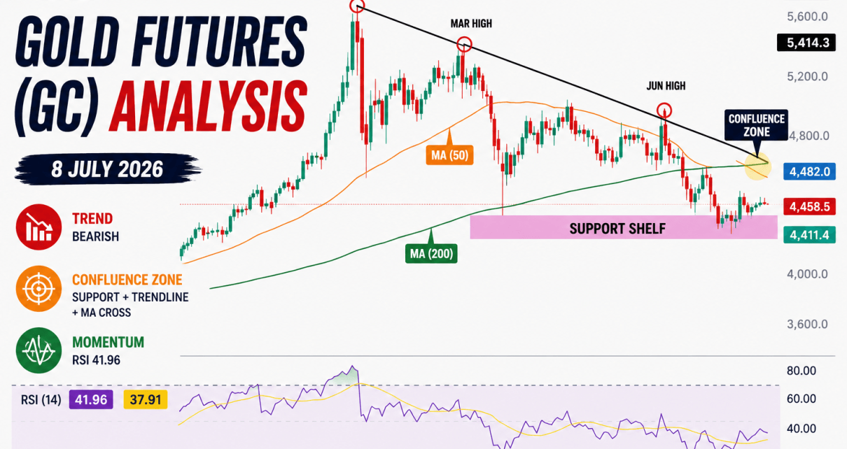 gold futures GC technical analysis