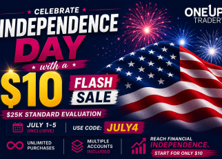 July 4 oneup trader funded trader program
