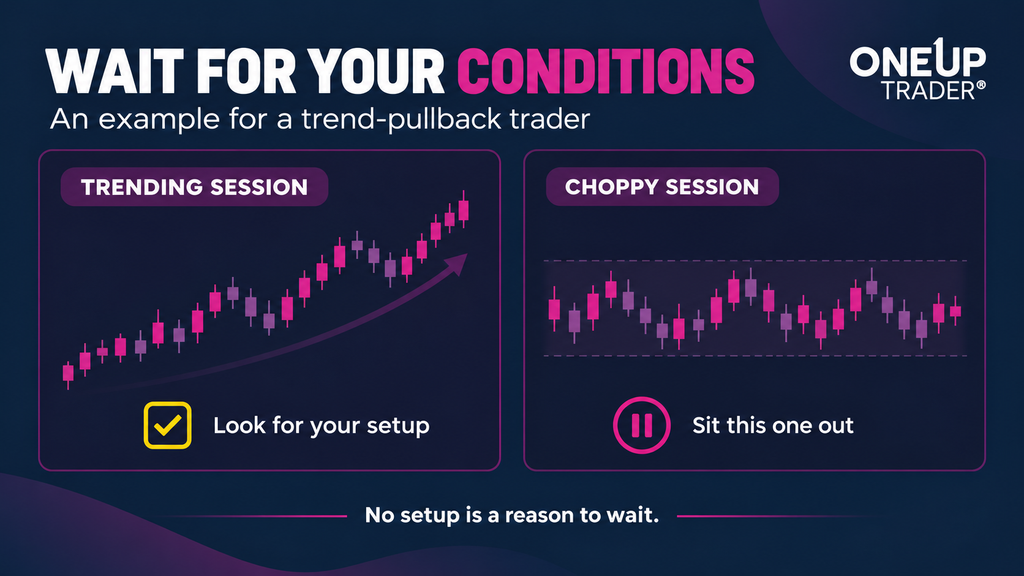 Skip trading when market conditions do not match your prop evaluation setup